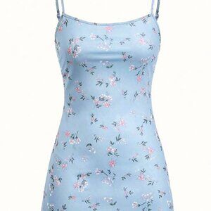 Floral Trim Cami Dress